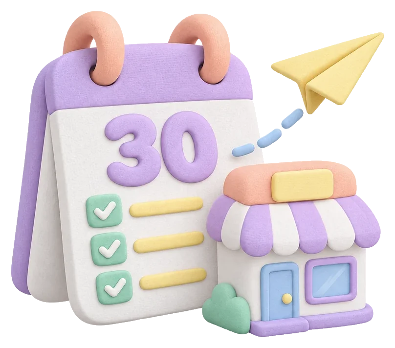 3D-календарь с отметками и маленький магазин